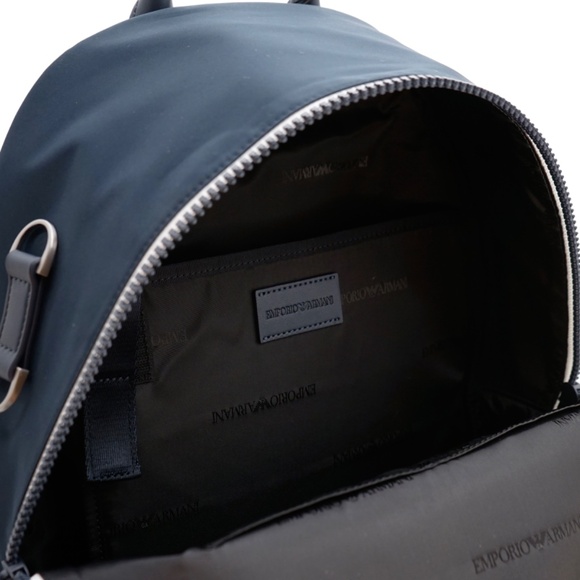 Emporio Armani Backpack No. 31 Navy Blue Nylon New - Picture 6 of 6
